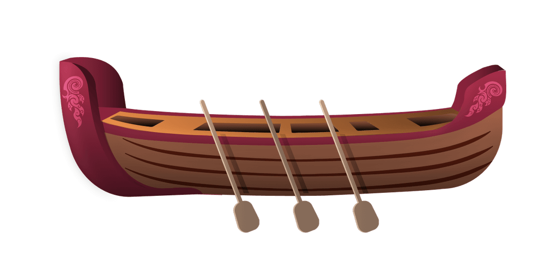 Traditional Māori waka illustration